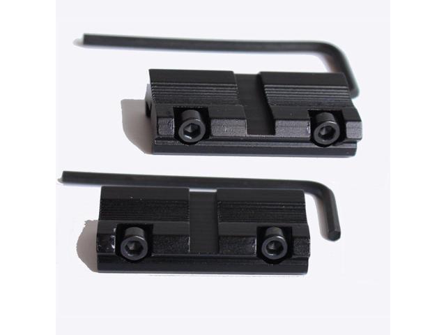 2pcs 3/8" 11mm Dovetail to 7/8" 20mm Rail Adaptor Scope Mount Tactical Hunting