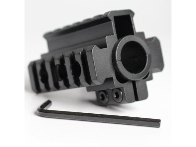 Tri-Rail See Through Barrel Mount Picatinny Weaver for Rifle Laser Torch 20mm 