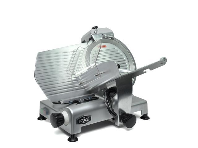 KWS Premium Commercial 420w Electric Meat Slicer 12" Stainless Steel Blade, Frozen Meat/ Cheese/ Food Slicer Low Noises