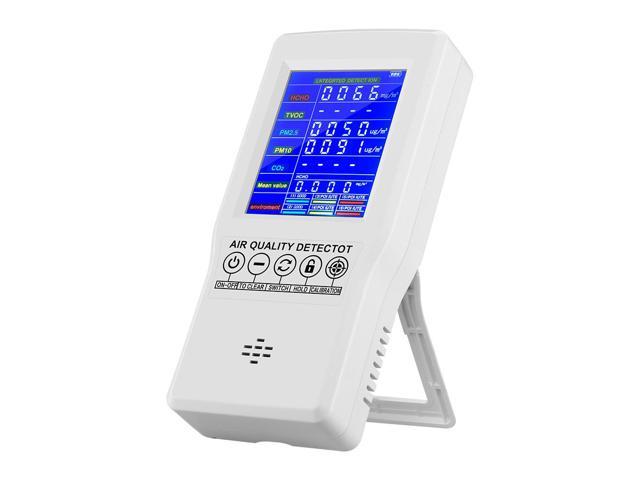 Air Quality Monitor PM2.5 PM10 Formaldehyde HCHO TVOC CO2 LCD Digital Detector
