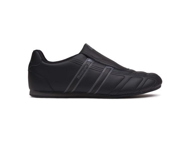 kids black leather trainers
