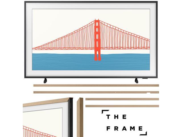 Samsung 65 Inch The Frame Qled 4k Smart Tv 21 With Customizable Bezel Teak Newegg Com