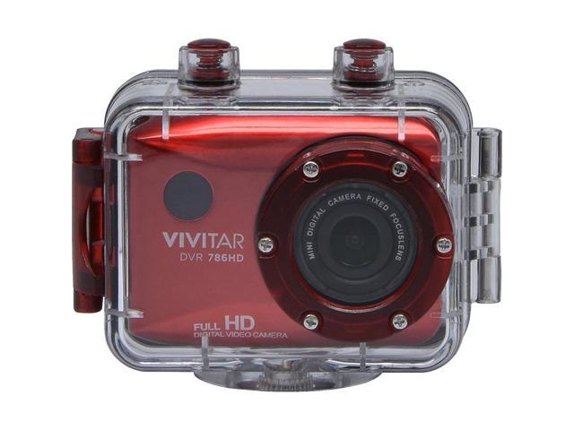Vivitar DVR786HD-RED 12.1 MP Full HD Waterproof Action Camera - Red