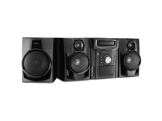 Sharp 350W 5-Disc Mini Shelf Speaker/Subwoofer System with Cassette and Bluetooth