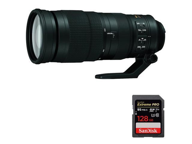 Nikon 0 500mm F 5 6e Ed Vr Af S Nikkor Zoom Lens Sandisk 128gb Memory Card Newegg Com
