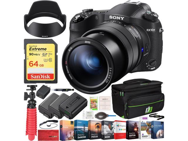 Vervorming Erge, ernstige Gom Sony Cyber-Shot RX10M IV Camera DSC-RX10M4 Zeiss 24-600mm Lens Travel Kit  64GB Bundle - Newegg.com