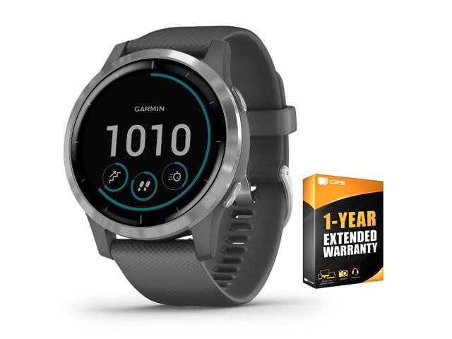 Garmin Vivoactive 4 Smartwatch Shadow Gray/Stainless + 1 Year Extended Warranty