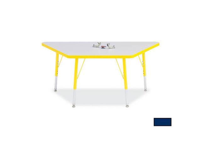 30 Inch X 60 Inch Kydz Activity Table 24 Inch Ht 15 Inch Trapezoid Gray//Green