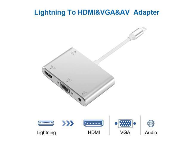 Hdtv Otg Cable Adapter For Lightning 8pin To Hdmi Vga 3 5mm Hdtv Otg Cable Adapter For Lightning