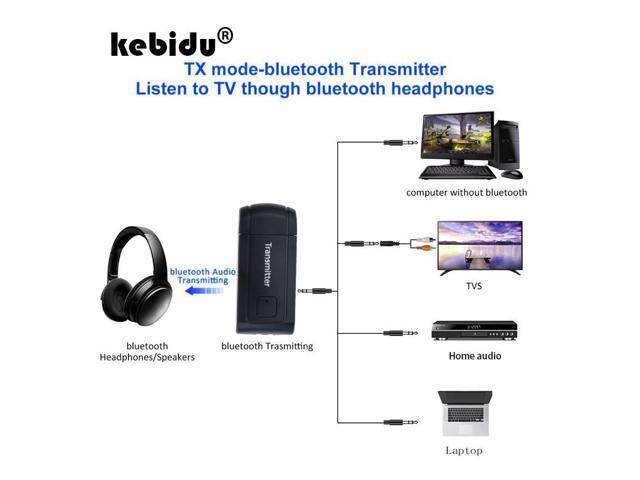 3.5mm Bluetooth Transmitter V4 Receiver Wireless A2DP Stereo Audio Adapter Home