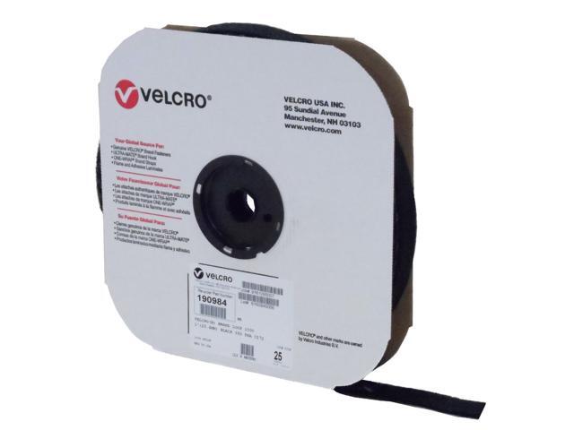 1” Velcroe Black Sensetive Presure Adhesive Backing 1 Roll 25 Yards High Quality