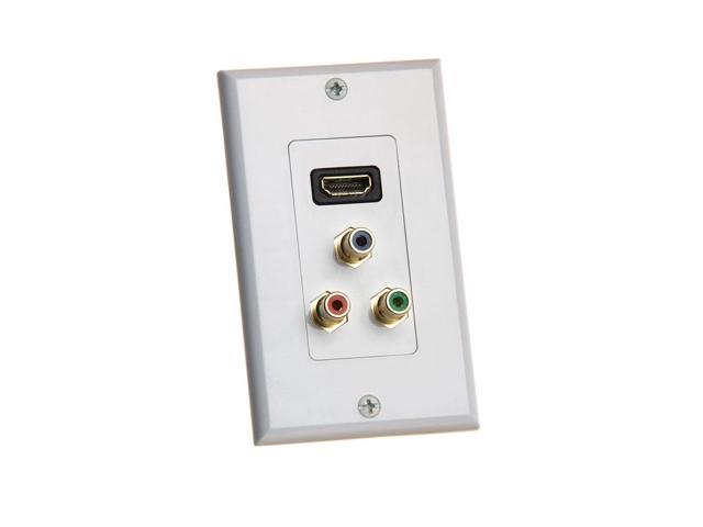 Cmple - HDMI Wall Plate with Component Video RCA