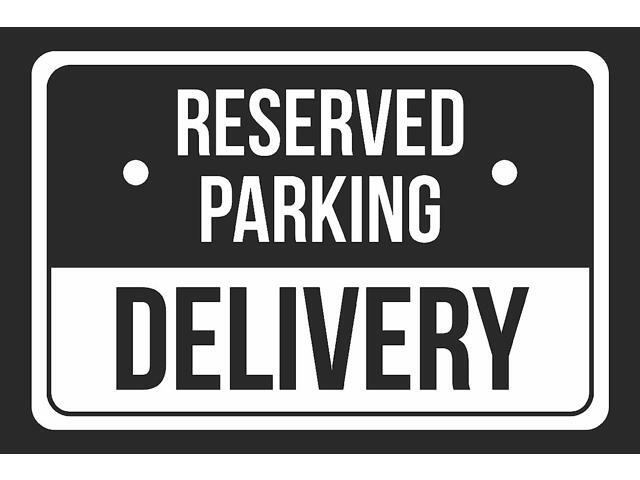 12x18 6 Pack of Signs Reserved Parking Doctors Print White and Black Notice Parking Metal Large Sign