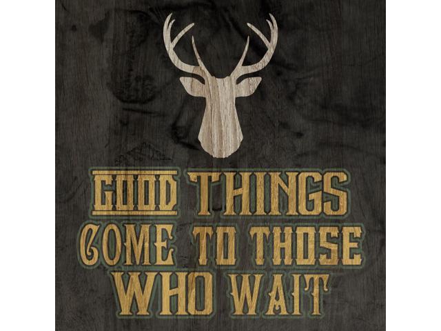 4 Pack Good Things Come To Those Who Wait Print Deer Antlers