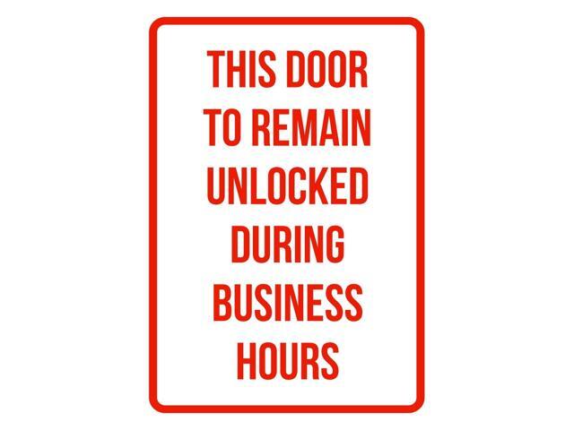 This Door Remain Unlocked During Business Hours No Parking