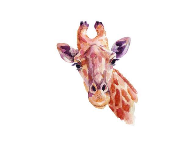 Giraffe Home Wall Shelf Decor Animal Decorations Watercolor Small