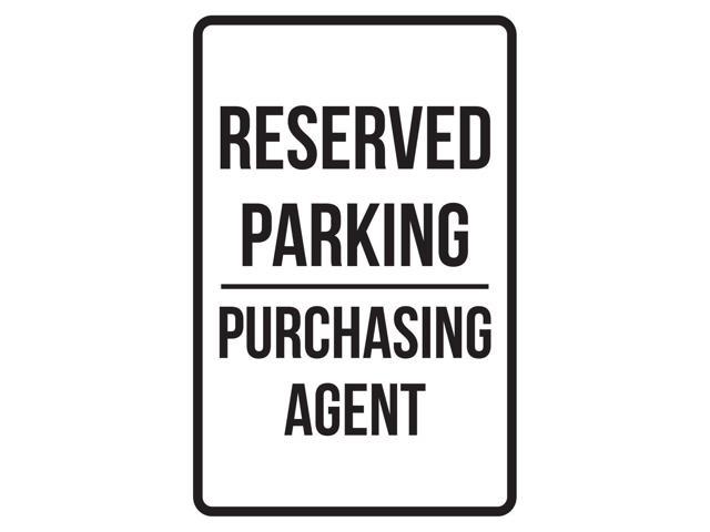 iCandy Products Inc Reserved Parking Manager Business Safety Traffic Signs Black Metal 12x18