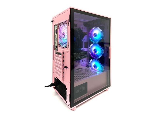 Gaming Pink Rgb Desktop Tower Pc- Intel Core I7 Skylake - 6700 3.4ghz 