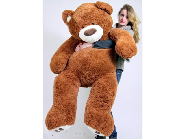 Big Plush Giant 6 Foot Teddy Bear 72 inches Tan Color Soft Smiling Big Teddybear 