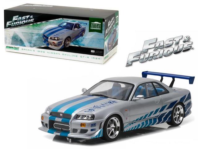 1999 Nissan Skyline Gt R R34 Fast Furious 2 Fast 2 Furious Movie 03 1 18 Diecast Model Car By Greenlight Newegg Com
