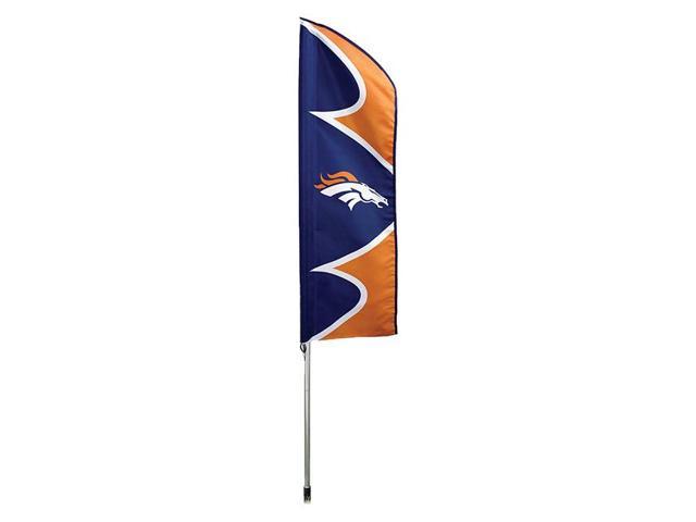 Party Animal Broncos Swooper Flag Kit - United States - 42" x 13" - Durable, Weather Resistant, UV Resistant, Lightweight, Dye Sublimated - Polyester