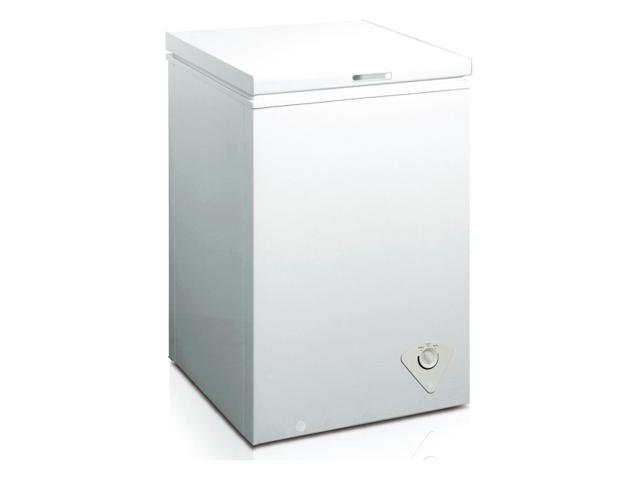 White midea WHS-129C1 Single Door Chest Freezer 3.5 Cubic Feet