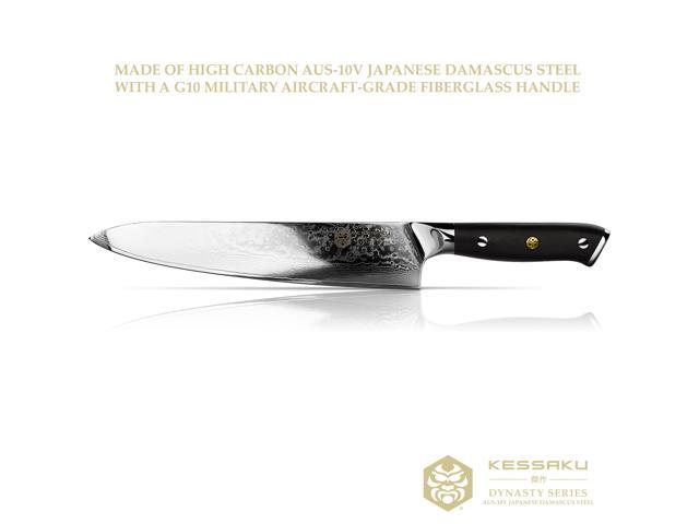 Kessaku Meat Cleaver Butcher Knife - 7 inch - Damascus Dynasty Series -  Razor Sharp - AUS-10V Stainless Steel - G10 Handle