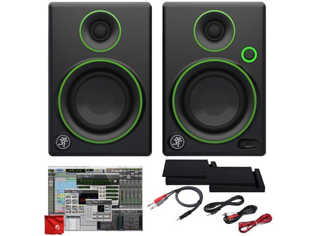 Mackie CR3-X BT 3-Inch Creative Reference Multimedia Bluetooth Monitors Bundle with and Pro Cable Kit Featuring Pro Tools First DAW Music Editing Software