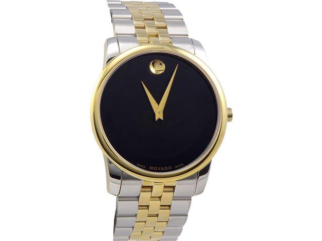 Used Very Good Movado Museum Black Dial Two Tone Men S Watch