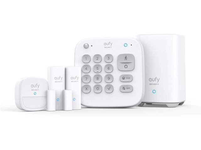 eufy Security 5-Piece Home Alarm Kit, Home Security System, Keypad, Motion Sensor, 2 Entry Sensors, Home Alarm System, Control from The App, Links with HomeBase-Connected Devices