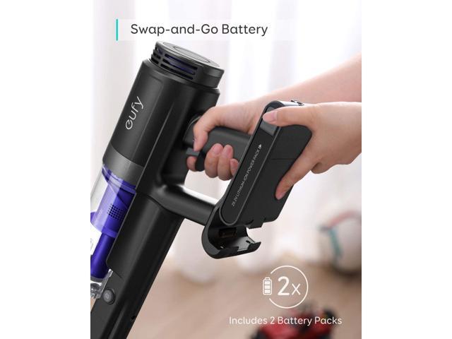 Additional Detachable Battery Cordless Stick Vacuum Cleaner Lightweight eufy by Anker 120AW Suction Power HomeVac S11 Infinity Cordless Cleans Carpet to Hard Floor 