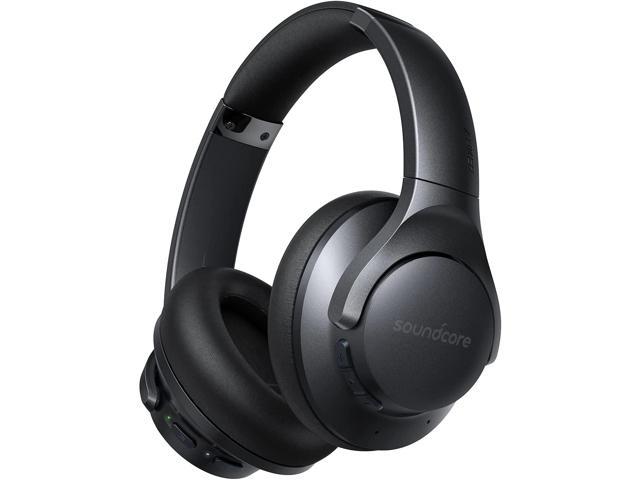 Soundcore by Anker Life Q20+ Active Noise Cancelling Headphones, 40H Playtime, Hi-Res Audio, Soundcore App, Connect to 2 Devices, Memory Foam Earcups, Bluetooth Headphones for Travel, Home Office
