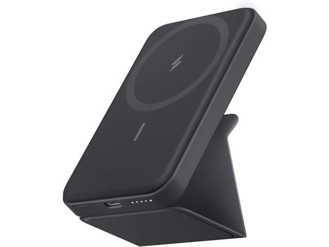 Anker 622 Magnetic Battery (MagGo), 5000mAh Foldable Magnetic Wireless Portable Charger and USB-C for iPhone 13/12 Series ( Black)