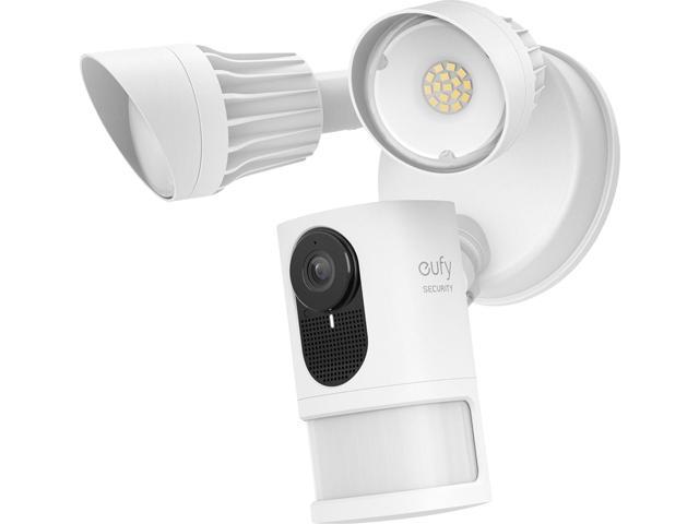 eufy Security Floodlight Camera E with Built-in AI, 2K Resolution, 2-Way Audio, No Monthly Fees, 2000-Lumen Brightness, Weatherproof, Existing Outdoor Wiring and Weatherproof Junction Box Required