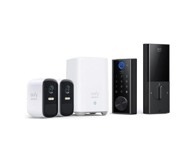 eufy Security Smart Lock Touch & Wi-Fi, eufyCam 2C Pro 2-Cam Kit, Wireless Home Security System with 2K Resolution, 180-Day Battery Life