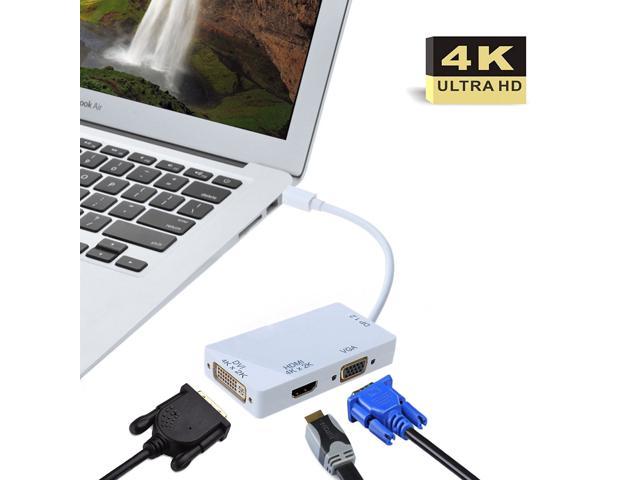 iMac UGREEN Mini DisplayPort to HDMI DVI VGA Adapter 4K Mini DP Converter Thunderbolt Compatible 3 in 1 For Mac 2015 MacBook Pro Air PC Surface Pro3 Pro4 Projector Google Chromebook 