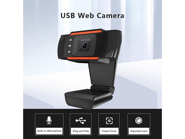 480P USB2.0 Webcam Camera with Mic Night Vision Web Cam For PC Laptop Web  Ca.AU