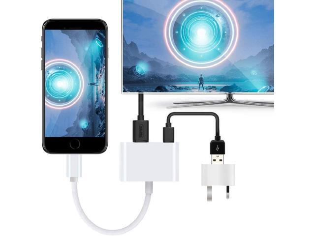 Lightning to HDMI iPad on HDTV//Monitor//Projector Apple MFi Certified Must be Powered Plug and Play 1080P HDMI Sync Screen Digital Audio AV with Charging Port for iPhone 11//11 Pro//XS//XR//X//8 7