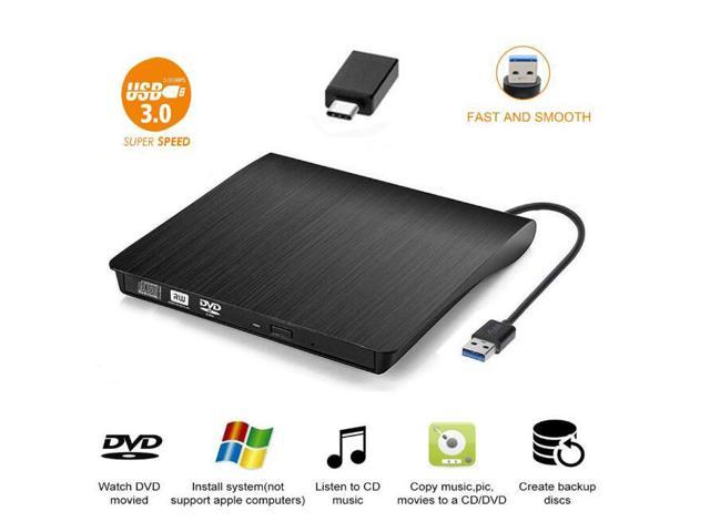 XD001 USB C Type-c Ultra Slim External DVD Drive/Burner/Optical Drive ...