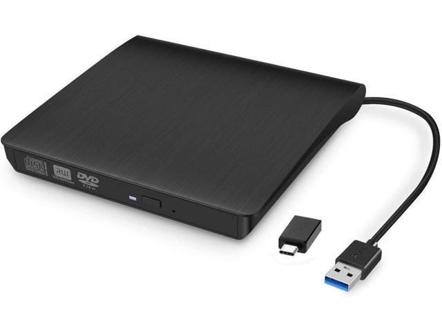 XD001 External CD Drive, USB 3.0 Optical Drive Type C Dual Port DVD ...