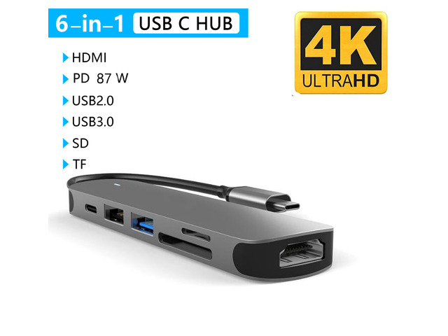 B-SPIN 3-in-1 USB-C Hub: Type C To HDMI 3.0 & USB 3.1 Adapter For MacBook