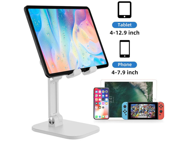 Desktop Cell Phone Stand Adjustable, [2022 Updated] Foldable Portable ...