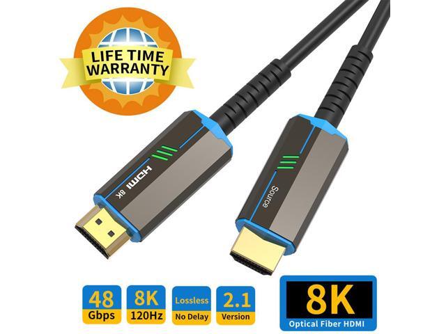 Active 8K Fiber Optic HDMI 2.1 Cable 6m – 48Gbps, 8K@60Hz, EARC, For Gaming & Home Theater