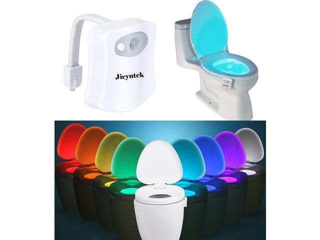 LUOMs 2 Pcs Toilet LED Night Light, TL01 Human Bodies Induced Sensor Auto Motion  Activated, 8 Colors Changing Night Light Toilet Bowl Light 
