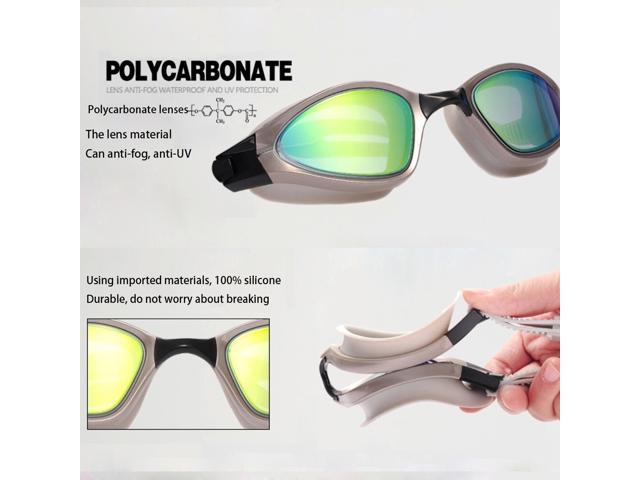 dark lightning Swim Goggles for Men/Women/Youth/Mirrored Swim Goggles No Leaking/Anti Fog Competitive Good Swimming Goggles 