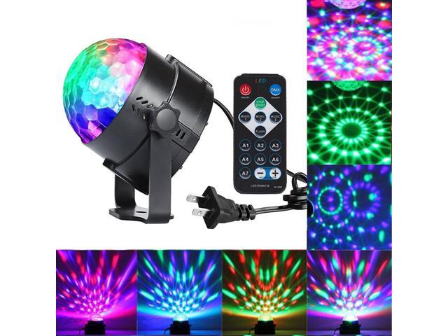 3W Sound Activated DJ Lights Stage Lights for Halloween Christmas Holiday Party Gift Kids Birthday Celebration Decorations Ballroom Home Party Lights Disco Ball 
