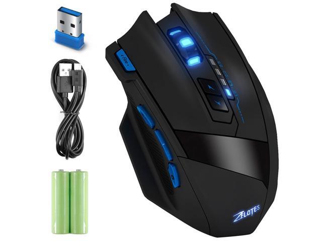 [new version] zelotes 7200 dpi 7 buttons led optical usb wired gaming mouse mice for gamer pc mac