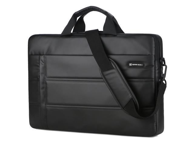 Men Women Leather Business Handbag Shoulder Messenger 14'' Laptop Bag Briefcase 