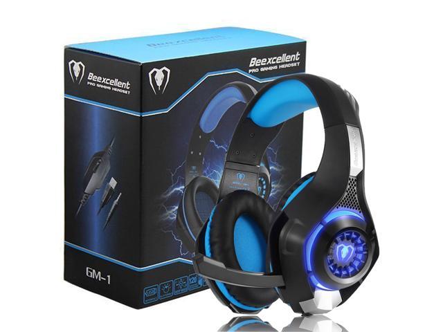 Gevoel hulp in de huishouding dood Beexcellent Gaming Headset with Mic for Xbox One PS4, Xbox One Headset, PS4  Headset, Over-Ear Gaming Headphones with Volume Control LED Light 3.5mm  Audio Jack for Laptop PC iPad Smartphones, Blue -