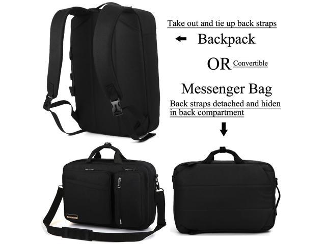 Buy Half Moon Large 35L Water Resistant 17.3 Laptop Backpack for Men,  Black, Office Bag for Women with Padded Laptop Compartment